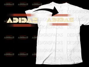 Adidas Retro Logo Design Athletic Fit Png Digital Download