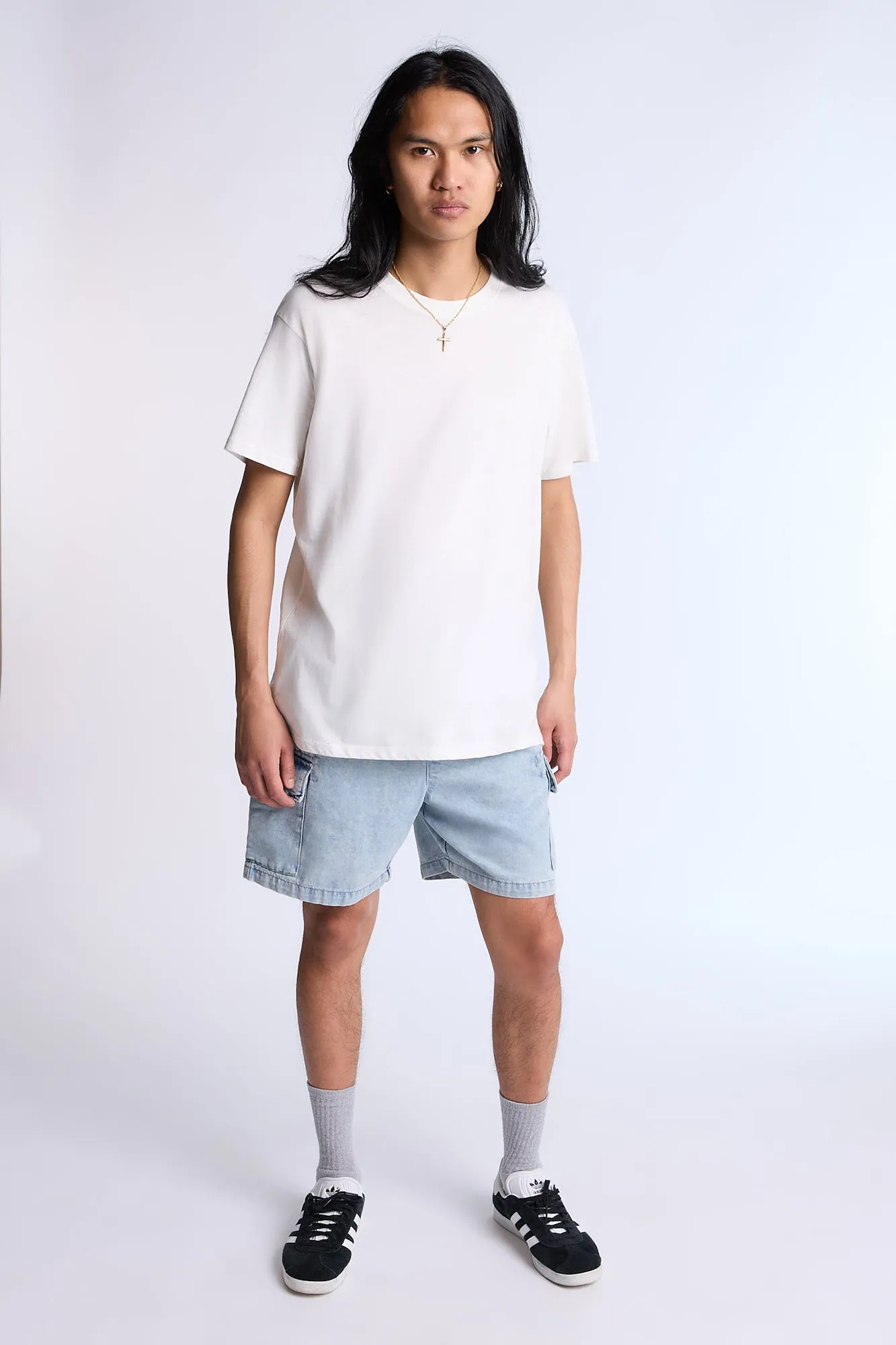 Arsenic Mens Denim Cargo Shorts