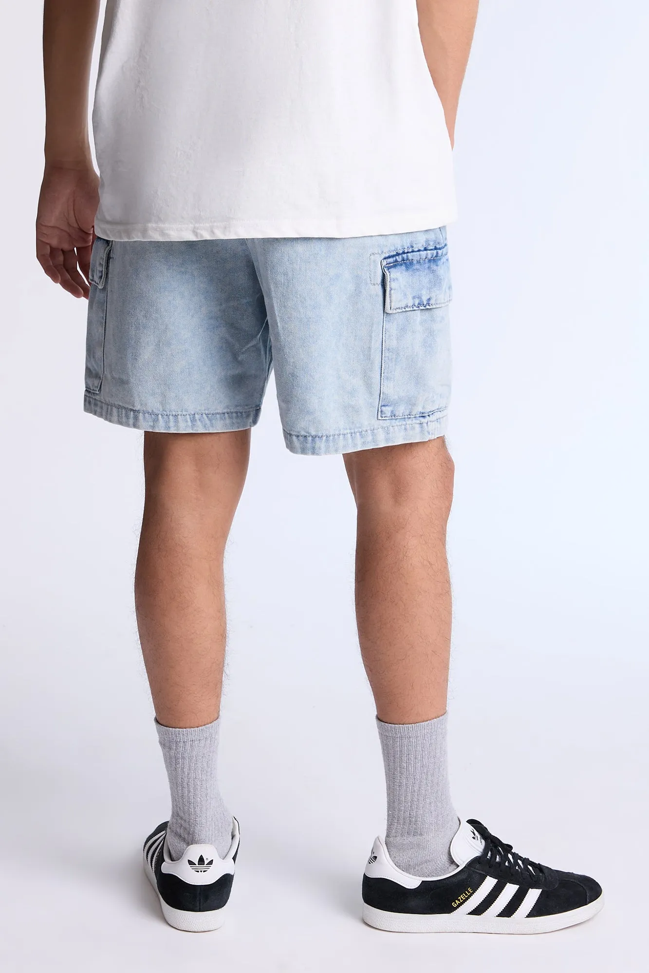 Arsenic Mens Denim Cargo Shorts