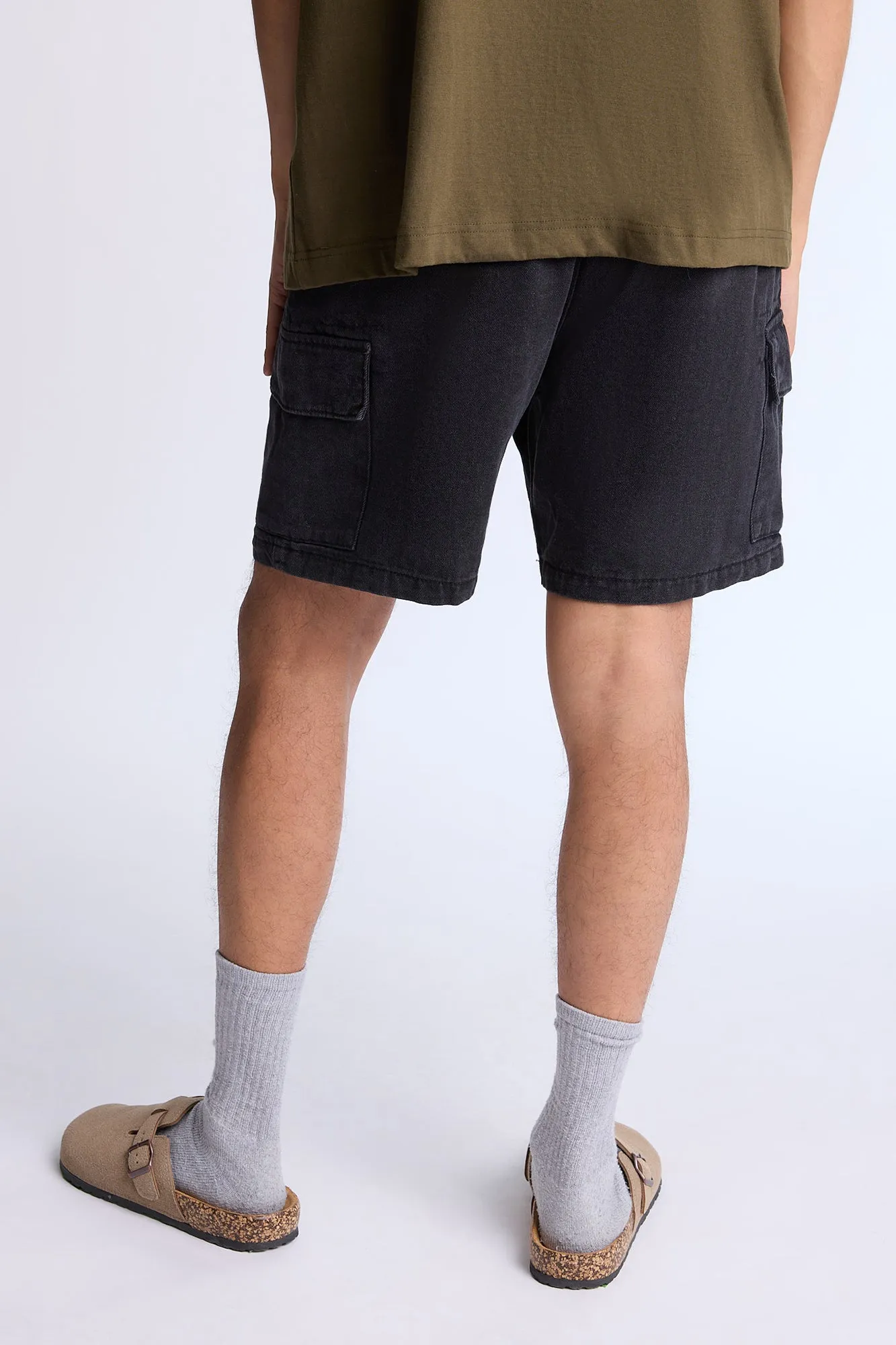 Arsenic Mens Denim Cargo Shorts
