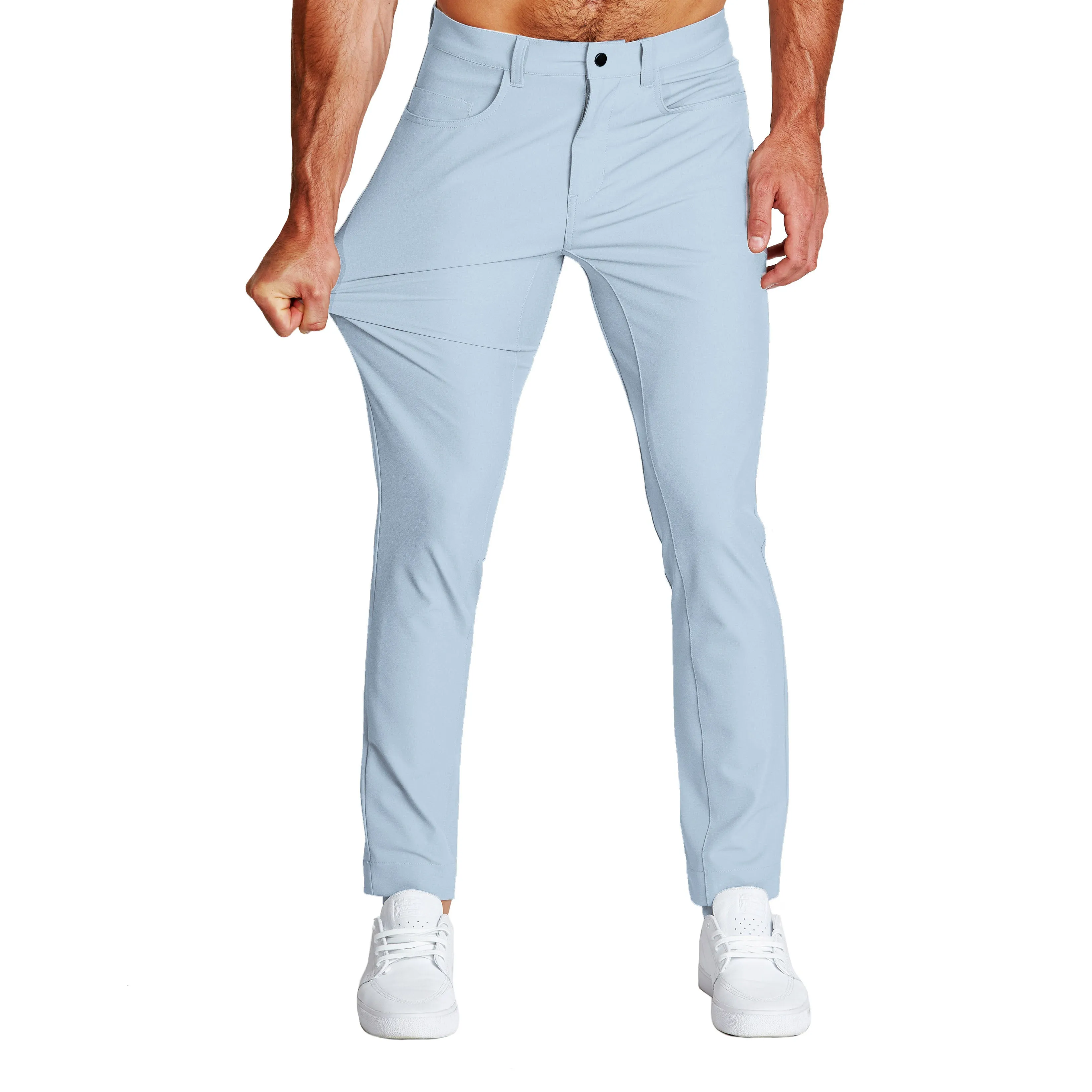 Athletic Fit Stretch Tech Chino - Light Blue
