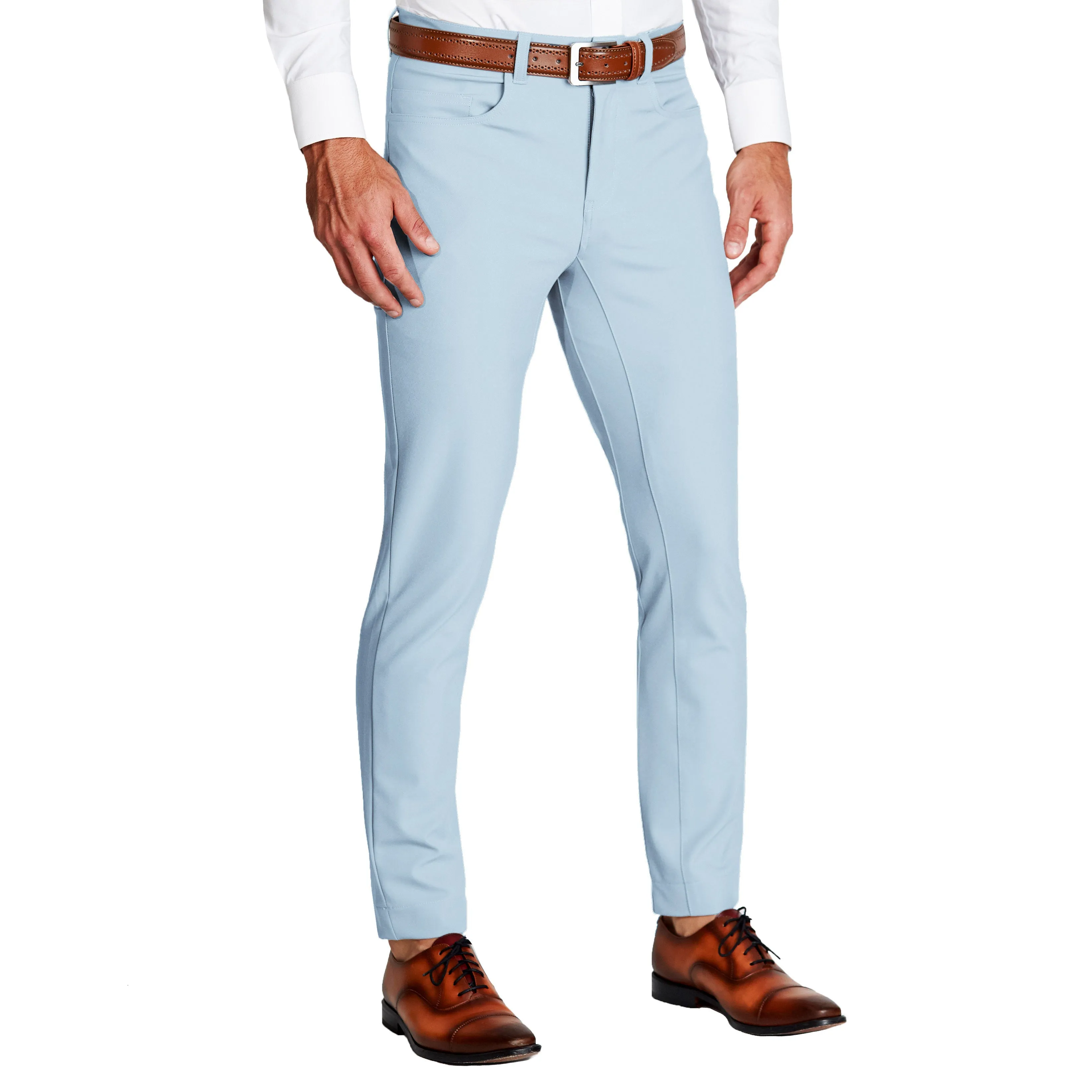 Athletic Fit Stretch Tech Chino - Light Blue