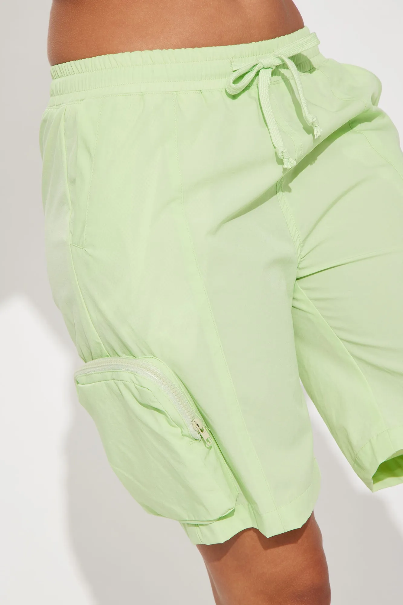 Bet On It Nylon Cargo Short - Lime