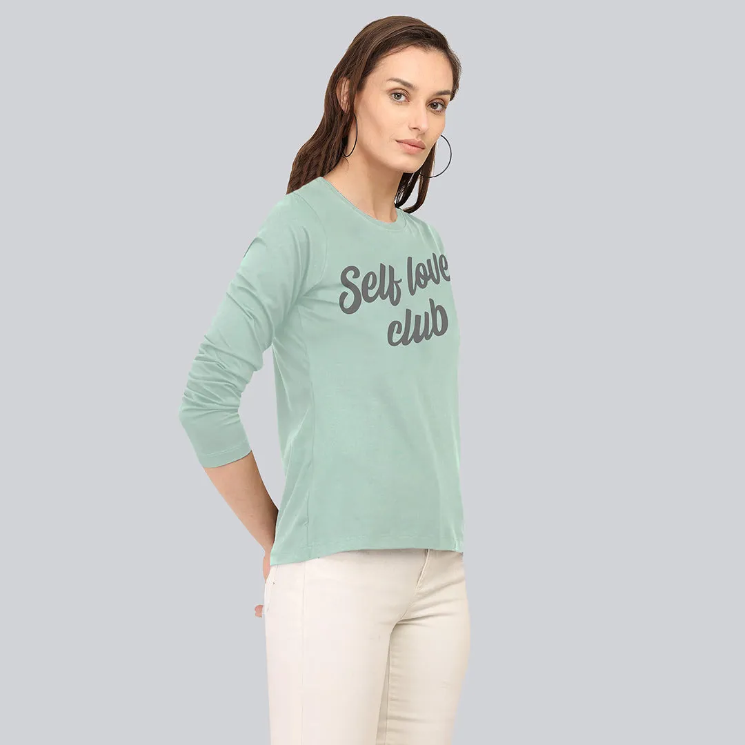 Graphic Printed Full Sleeve T-Shirt - Apple Green