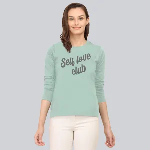 Graphic Printed Full Sleeve T-Shirt - Apple Green