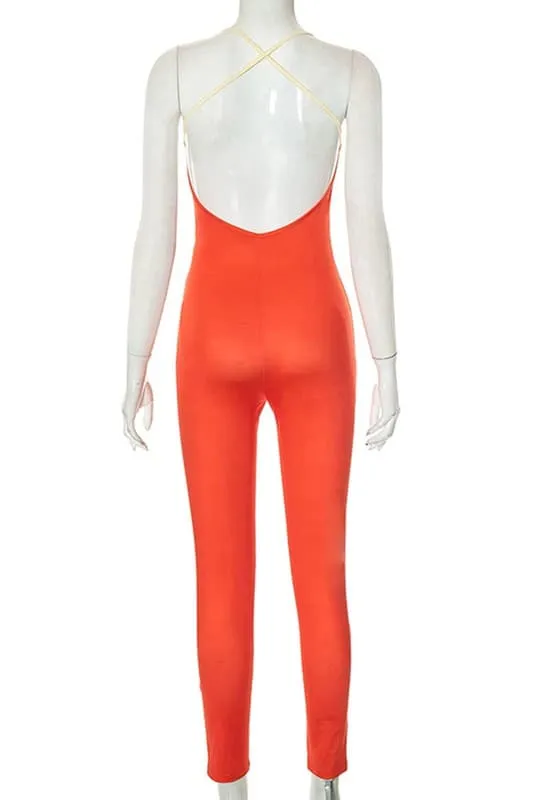 JA398 Graphic Camisole Jumpsuits