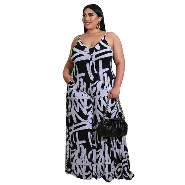 Jumpsuits for Women 2021 Elegant Sleeveless Plus Size Slip Jumpsuits with Pockets One Piece Jumpsuit Wholesale Dropshipping