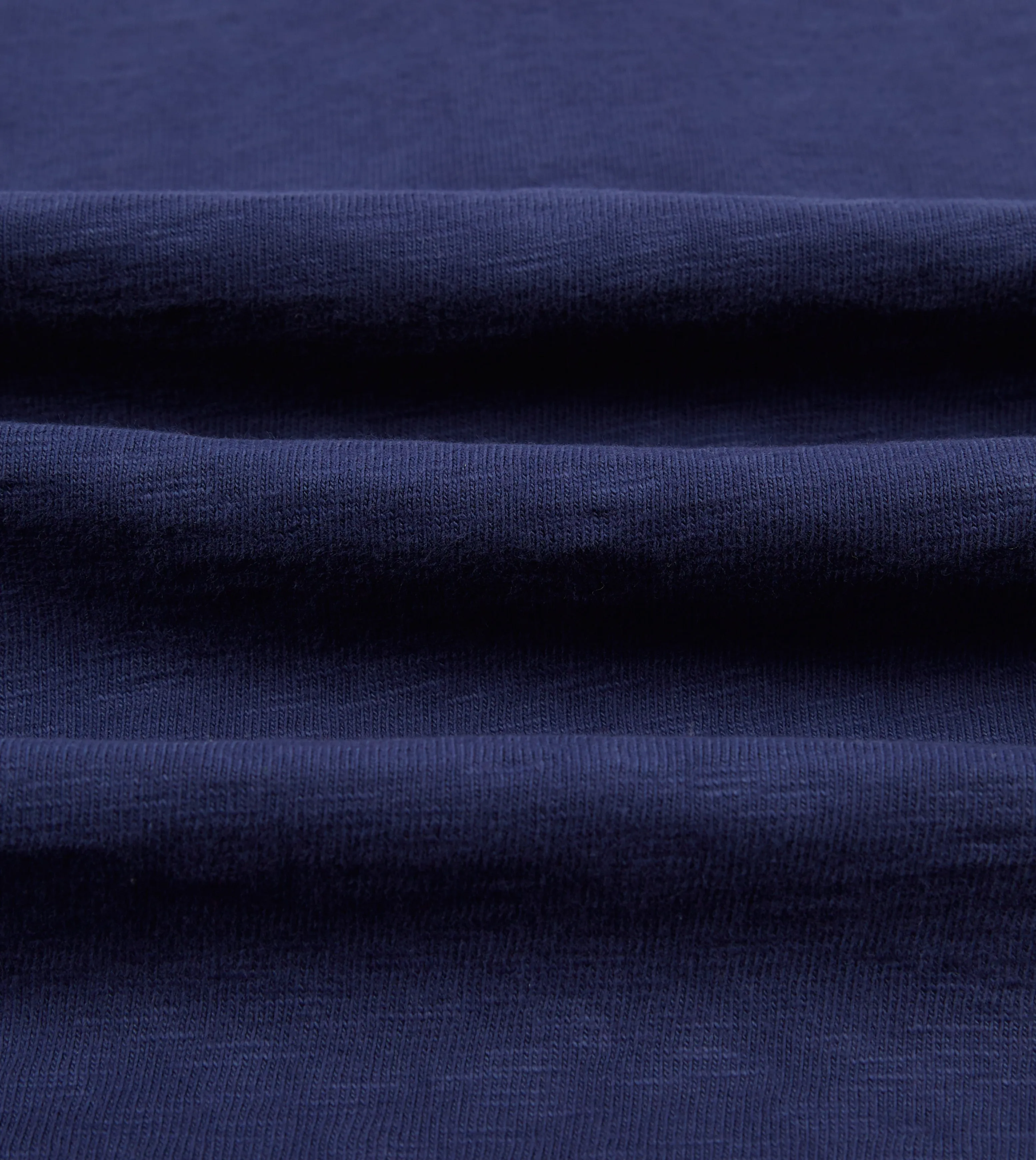 Navy and Ecru Chevron Cotton Rugby Shirt