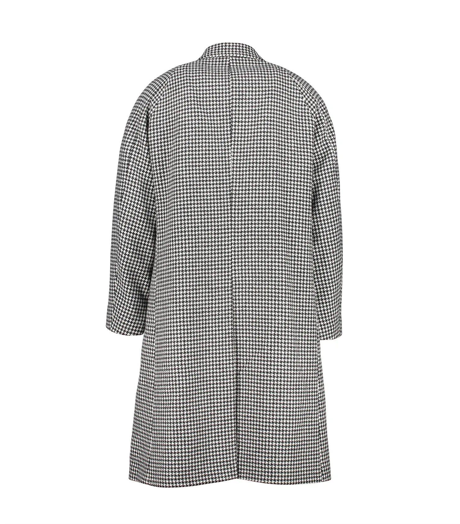 Neo Black And White Houndstooth Coat