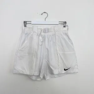 Preowned Nike Woven Swoosh Shorts Womens Size L White Summer Field Utility y2k Style.