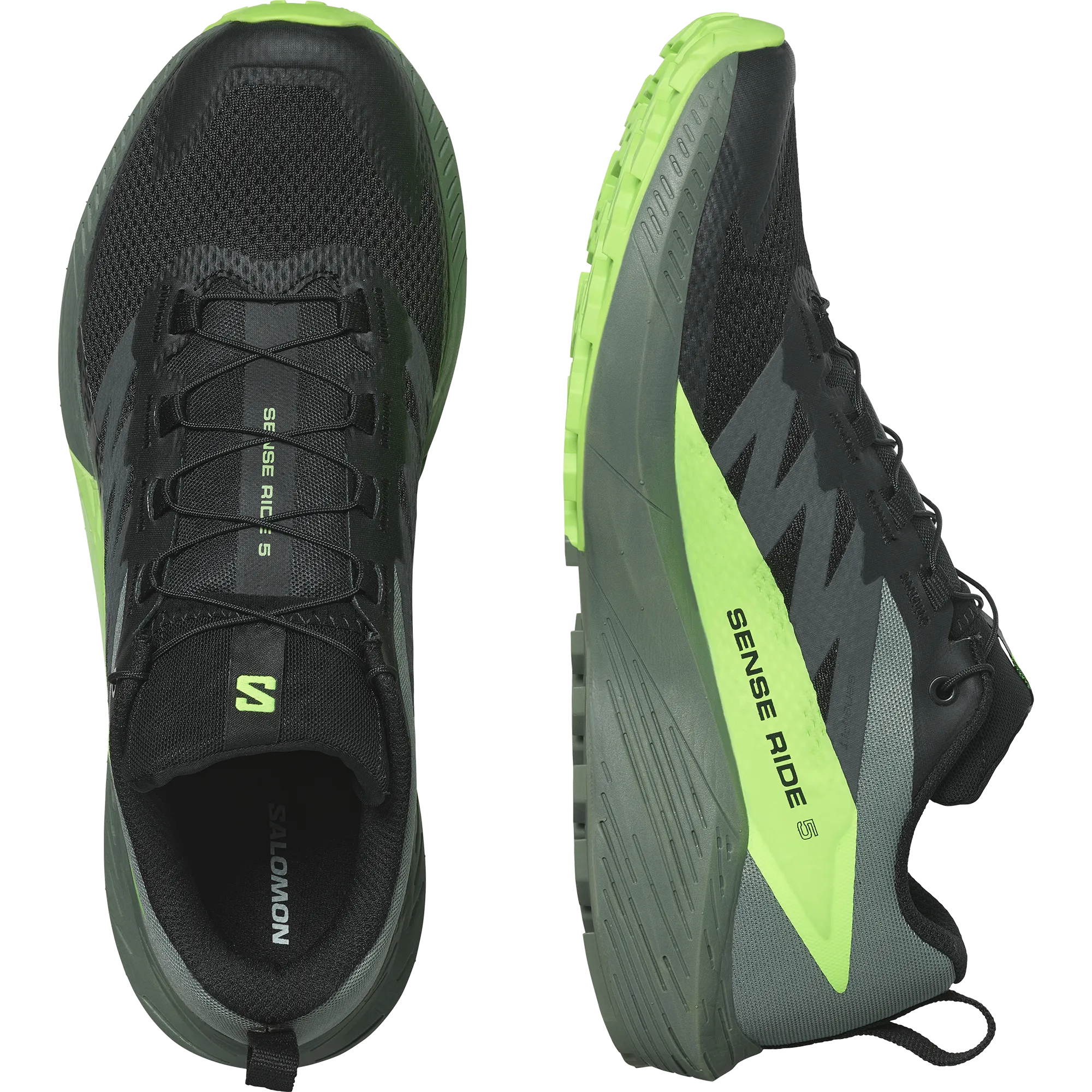 Salomon Sense Ride 5 Blk/Laurel/Green