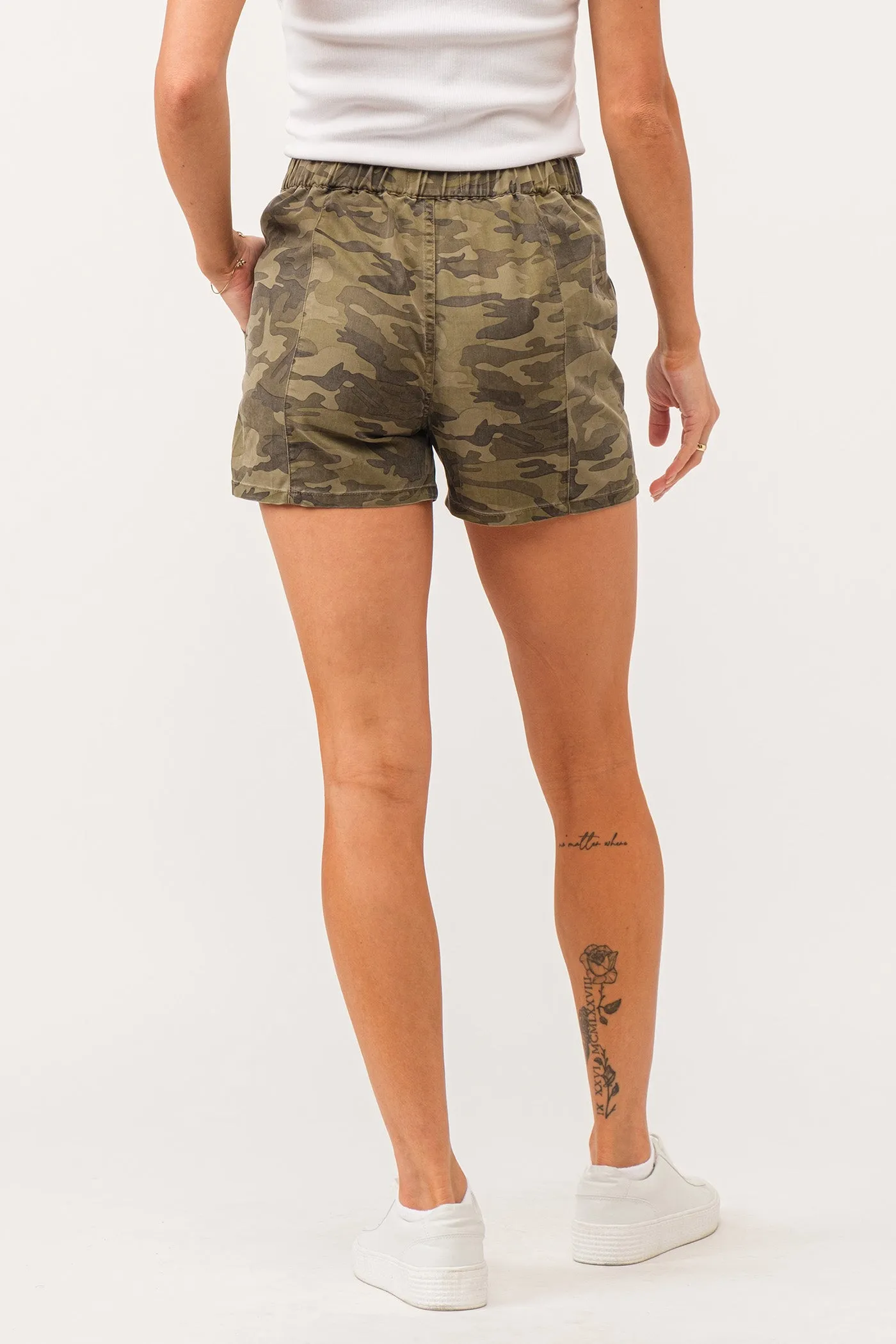 SANDY HIGH RISE UTILITY SHORTS HUNTER CAMO