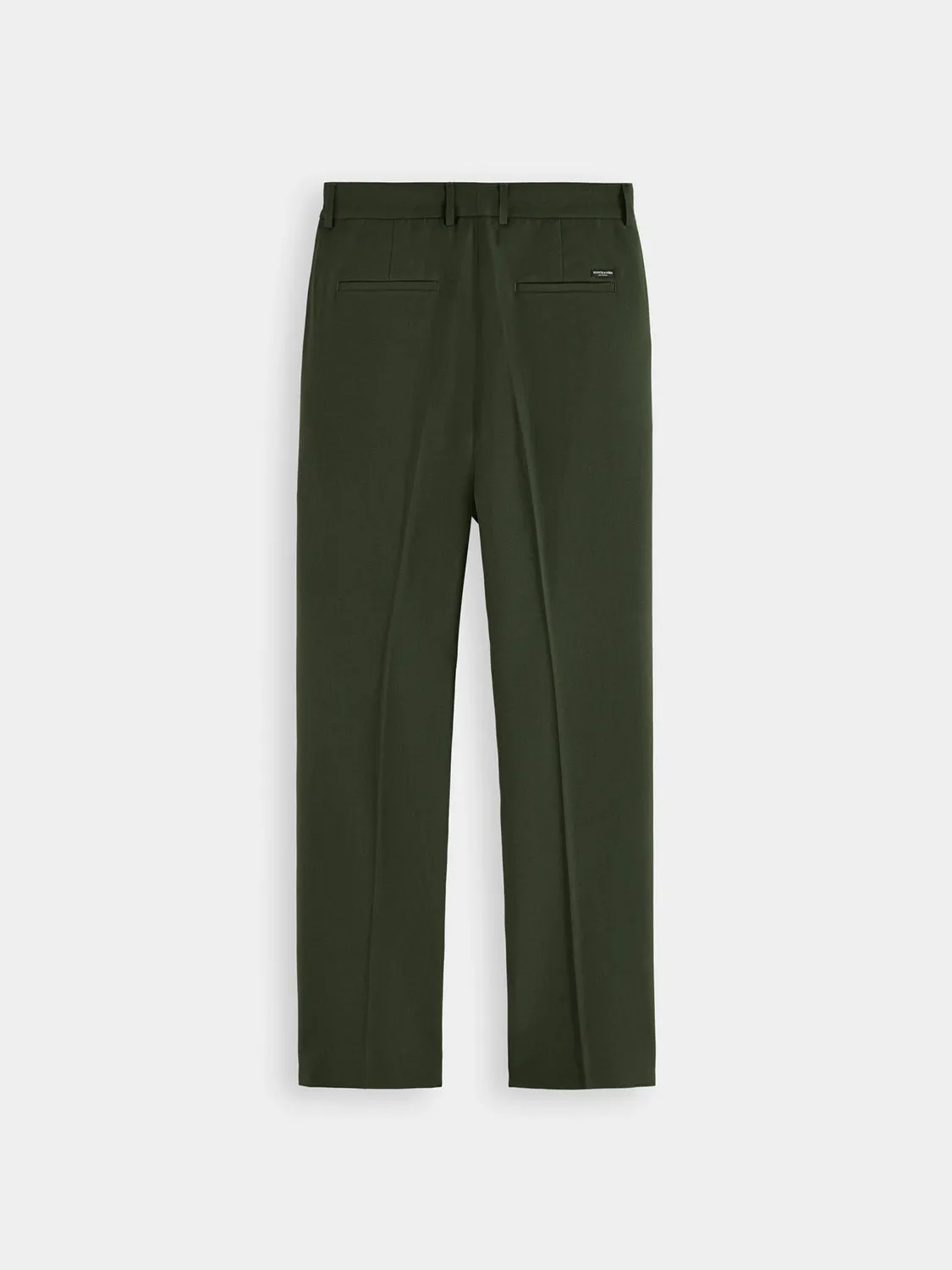 Straight fit wool blend chinos