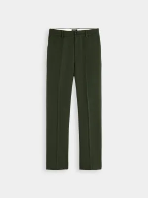 Straight fit wool blend chinos